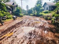 PT Sandabi Indah Lestari Bersiap Perbaiki Akses Jalan Rusak Desa Suka Mulya