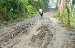 Jalan Neraka di Cibinong! Warga Terjerembab Lumpur, Akses Utama ke Cianjur Nyaris Lumpuh