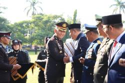 Polres Bogor Gelar Upacara HUT Bhayangkara ke-79 di Lapangan Tegar Beriman