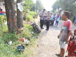 Senggolan Motor Menyeberang, Pemuda Jombang Tewas Tabrak Pohon di Pinggir Jalan Perak