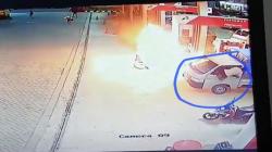 Detik-Detik Sopir Pikap Loncat dari Jendela Mobil saat Kebakaran di SPBU Kefamenanu