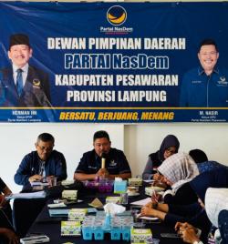 NasDem Pesawaran Siap Gelar Rakorwil Lampung, Targetkan 50 Ribu Suara di Pemilu 2029