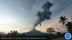 Gunung Lewotobi Kembali Meletus Lagi Tadi Pagi