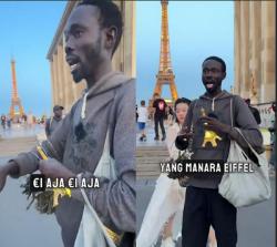Pedagang di Menara Eiffel Paris Viral karena Berjualan Pakai Bahasa Indonesia, Seperti di Kota Tua