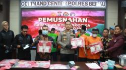 Polres Berau Musnahkan 1,8 Kilogram Sabu, Hasil Tangkapan Maret-Mei 2025