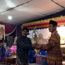 Lestarikan Budaya Nusantara, Pekon Podomoro Gelar Wayang Kulit Semalam Suntuk