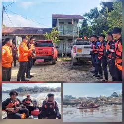 Tim SAR Hentikan Pencarian Korban Kecelakaan kapal Tongkang Tabrak kapal Penumpang di Sungai Barito