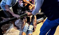 Seorang Pemancing di Pemalang Terjepit Bebatuan Sungai, Dievakuasi Tim SAR