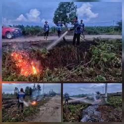Kebakaran Lahan di Palangka Raya Dekati Jalan Utama
