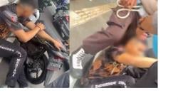 Viral Video Polisi Menangis Histeris saat hendak Dijemput Propam di Tengah Jalan