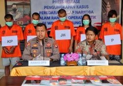Lima Bandar Sabu Dibekuk Anggota Polres Gumas, Puluhan Gram Sabu Berhasil Diamankan