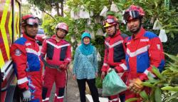 Teror Biawak Masuk Parit Rumah Warga di Makassar, Damkarmat Turun Tangan