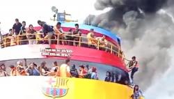 Tragedi Laut di Sulut: KM Barcelona 5 Terbakar, Evakuasi Masih Berlangsung
