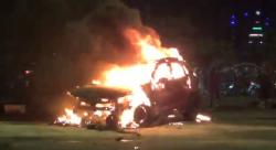 Diduga Korsleting Listrik, Mobil Outlander Terbakar Hebat di Aloha Sidoarjo