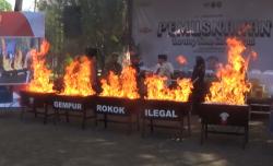 49 Juta Batang Rokok Ilegal Dimusnahkan Bea Cukai dan Pemprov Jabar