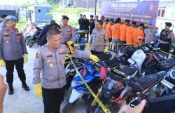 Tiga Pelaku Curanmor Ditangkap Polres Aceh Utara, 32 Sepeda Motor Disita