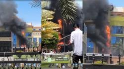 Kebakaran Hebat Melanda Gedung Madina Al Munawaarah Asrama Haji Medan