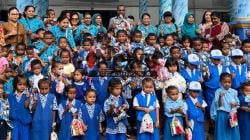 Peringatan HAN 2025 di Raja Ampat: Anak-Anak TK Jadi Tamu Istimewa Bupati