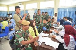 Hari Bakti TNI AU di Lhokseumawe Diwarnai Bazar Murah dan Donor Darah Massal