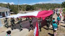 Semarak HUT ke-80 RI, Warga Amfoang Timur Gelar Pawai Bendera Merah Putih di Perbatasan RI-RDTL