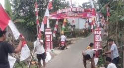 Jelang HUT ke-80 RI, Warga Lebak Sulap Kampung Jadi Lautan Merah Putih!