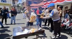 Polresta Sorong Bakar 3,4 Kg Ganja, Ungkap Sindikat Sabu: “Narkoba Dalang Kriminalitas di Kota Ini”