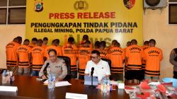 Polda Papua Barat Bongkar Sindikat Tambang Emas Ilegal: Amankan 19 Tersangka dan Barang Bukti