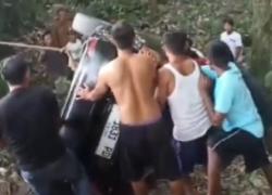 Ajaib! Sedan di Rangkasbitung Jalan Sendiri Lalu Terjun ke Jurang