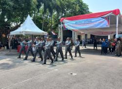 Tampil Kompak, Linmas Kecamatan Godong Juara 1 Lomba PBB Yang Digelar Kantor Satpol PP Grobogan