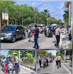 Sambut HUT RI ke-80, Polresta Palangka Raya Bagikan Ratusan Bendera Merah Putih kepada Pengendara