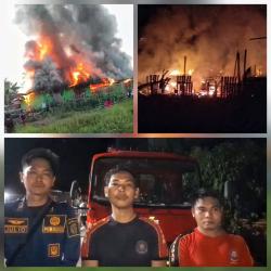 Tiga Rumah dan Satu Gedung Sarang Walet di Katingan Hangus Terbakar, Diduga Korsleting Listrik