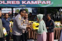 Gandeng Bulog, Polres Kampar Gelar Pangan Murah