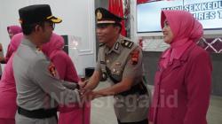 Jabatan Kasat Samapta dan Kapolsek Kedungbanteng Polres Tegal Diserahterimakan