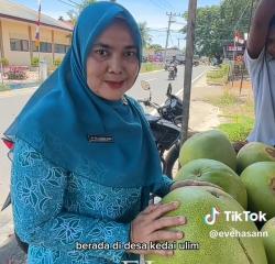 Viral! Eva Juliensi Hasan Istri Wabup Pidie Jaya Ramah Promosi Jeruk Bali di Pinggir Jalan