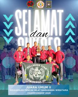 PSHT Yonif 501/Bajra Yudha Sabet Juara Umum II di Kejuaraan Pencak Silat Narasinga Wiratama 2025