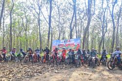 Cegah Karhutla, Perhutani KPH Purwodadi Dan Polres Grobogan Patroli Naik Motor Trail di Jatipohon
