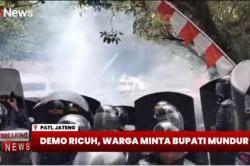 Kericuhan Demo Bupati Pati: Gas Air Mata & Water Canon Pecah, Massa Tuntut Sudewo Mundur!
