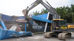 Berdiri Tanpa Izin, Diskotik New Blue Star Langkat Kini Tinggal Reruntuhan