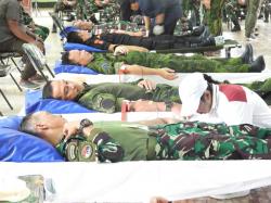 Kogabwilhan III Gelar Bakti Sosial Donor Darah Peringati HUT KE-80 RI Dan HUT KE-6