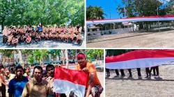 Merah Putih Raksasa 340 Meter Mengitari Lapangan Pahlawan, Sinergi Pramuka, DLH dan Kodim 1601