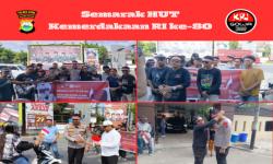Rayakan Kemerdekaan, Kapolres Gowa dan Musisi Jalanan Ajak Warga Kibarkan Merah Putih