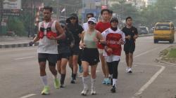 Lari Maraton dari Medan ke Binjai, Cara Unik Warga Perkuat Nasionalisme di HUT ke-80 RI