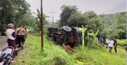 Truk Bermuatan Pasir Alami Rem Blong di Tanjakan Ciminyak Lebak, Satu Orang Tewas!