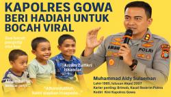Kapolres Gowa dan Bocah Viral: Dari Kue Sisa hingga Sepeda Impian