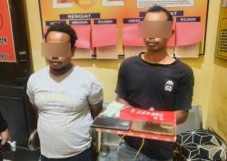 Polsek Baktiya Barat Tangkap Dua Pria Pengedar Sabu di Gubuk Tambak Ikan