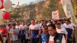 AHY dan Ibas Bersama Ribuan Warga Ponorogo Ikuti Merdeka Run di Monumen Reog