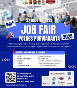 Cari Kerja? Hadiri Job Fair 2025 di Mapolres Purwakarta, Gratis dan Terbuka untuk Umum!