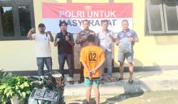 Motor Curian Gagal Dibawa Kabur, Pelaku Curanmor Bersenjata Tajam Ditangkap di Tanggamus