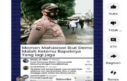 Momen Haru, Mahasiswi Peserta Demo Ketemu Papanya yang Polisi saat Aksi di DPR Viral!