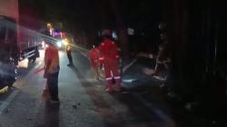 Tertimpa Pohon Besar Tumbang di Jalan Jombang, Pengendara Satria Terkapar Luka Parah